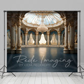 Lofaris Luxury Blue Ballroom Architecture Photo Backdrop